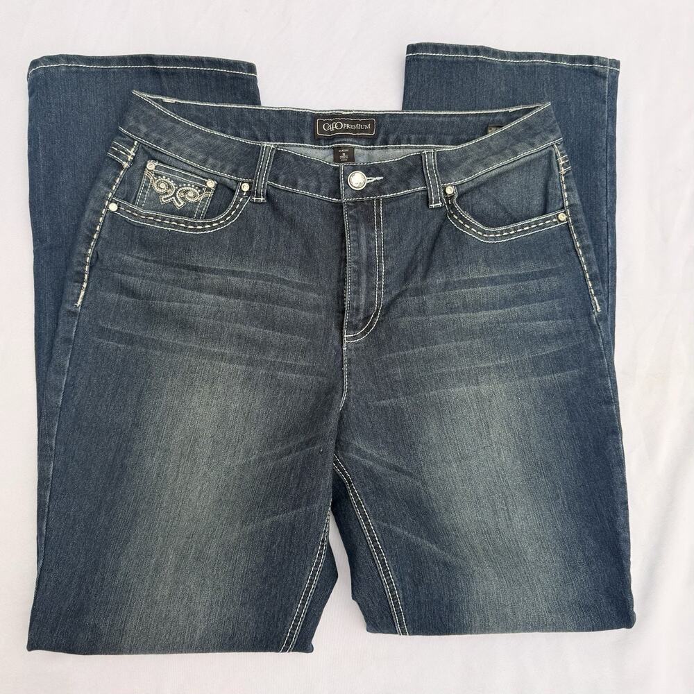 Cato Women's Blue Jeans Capris Size 16 NWOT